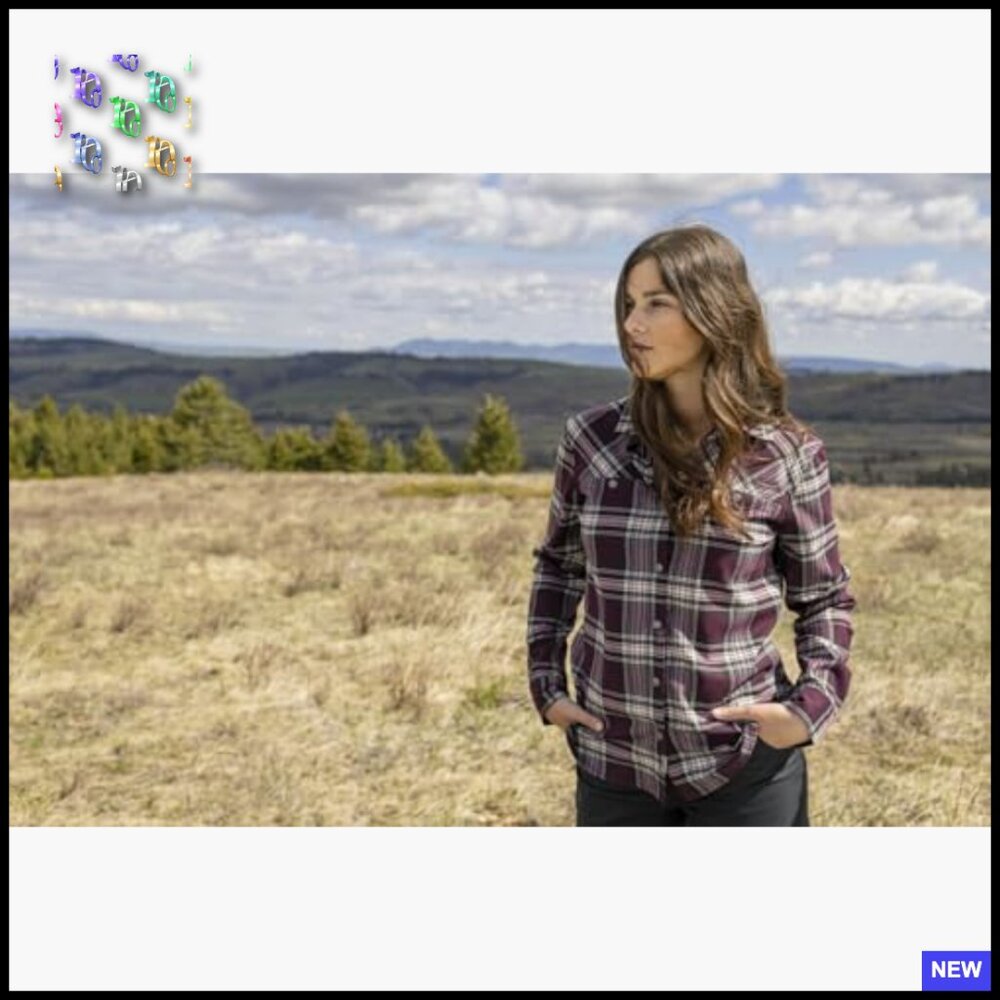 Performance Flannel Button Down Shirt Relaxed Fit… - image 2